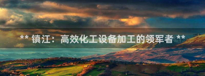 天辰平台登录注册：** 镇江：高效化工设备加工的领